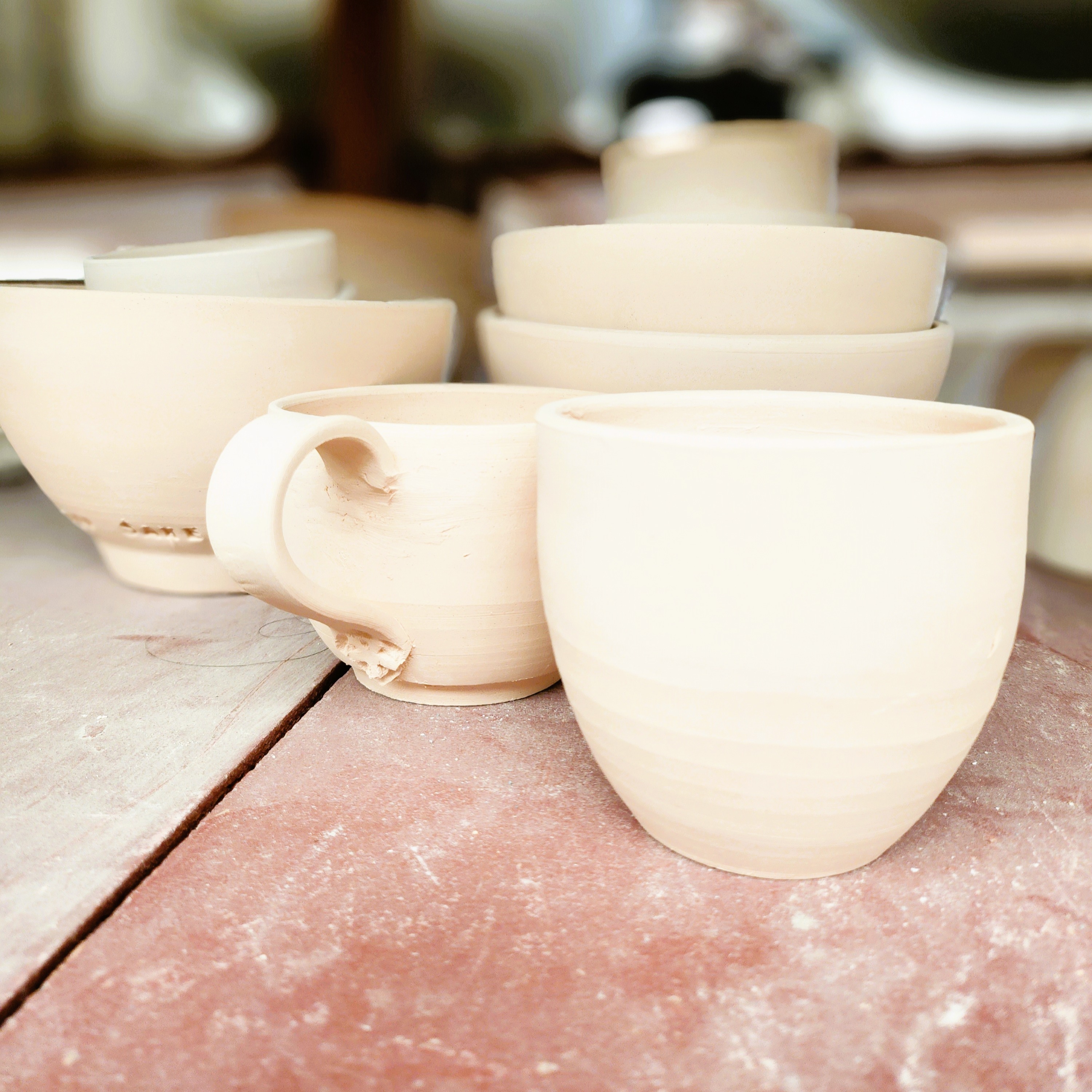 Greenware ready for bisque firing